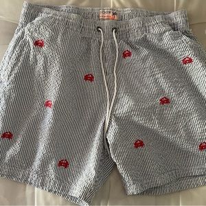 J Crew men’s seersucker swimming trunks